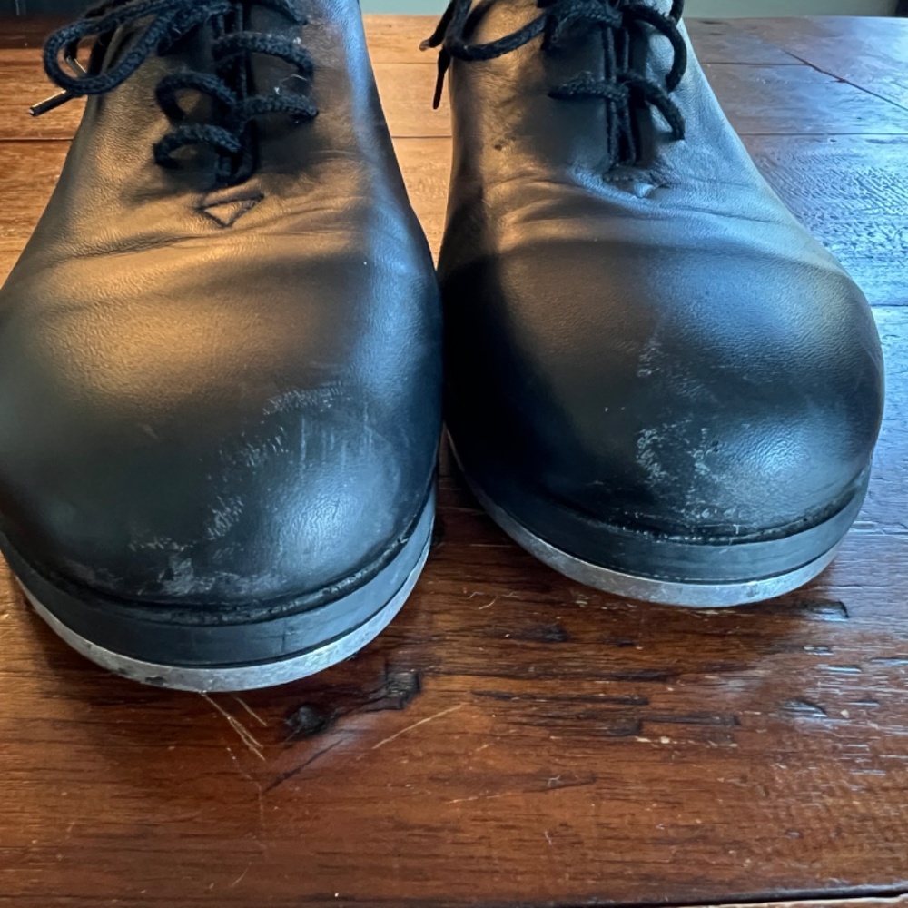 Women's BLOCH Sync Black Leather Lace Up Mega Tap Dance Shoes 11.5 - Picture 5 of 11
